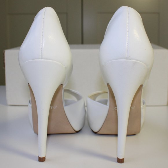 Aldo White Peep Toe D'orsay Platform Heel - Picture 7 of 9